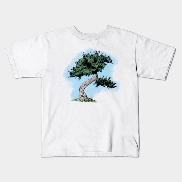 Peaceful Treequility Kids T-Shirt by Prototypeinks